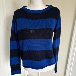Ralph Lauren Royal and Navy Striped  Sweater